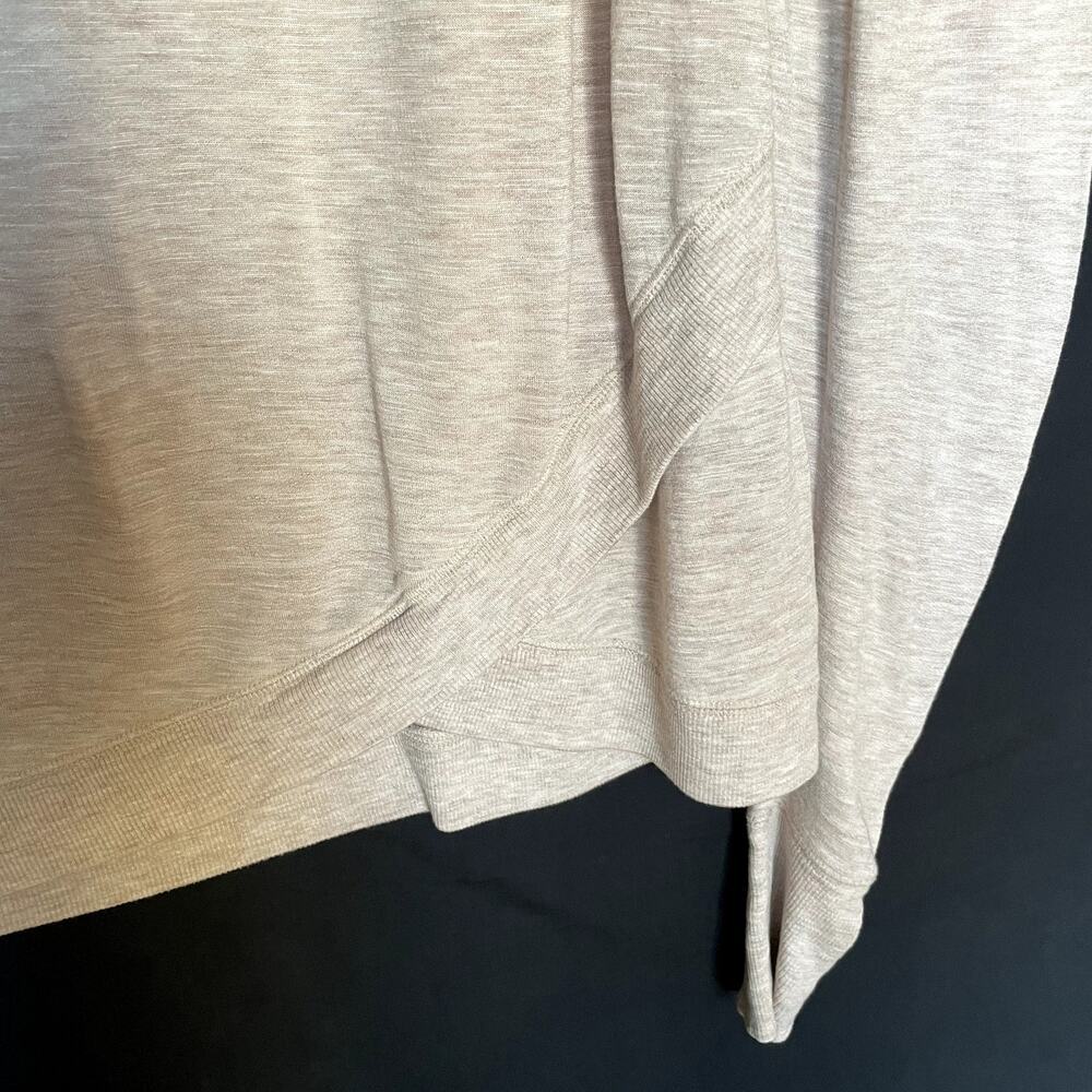 Athleta pink beige crewneck sweater asymetrical top women's size small tall - Picture 5 of 8
